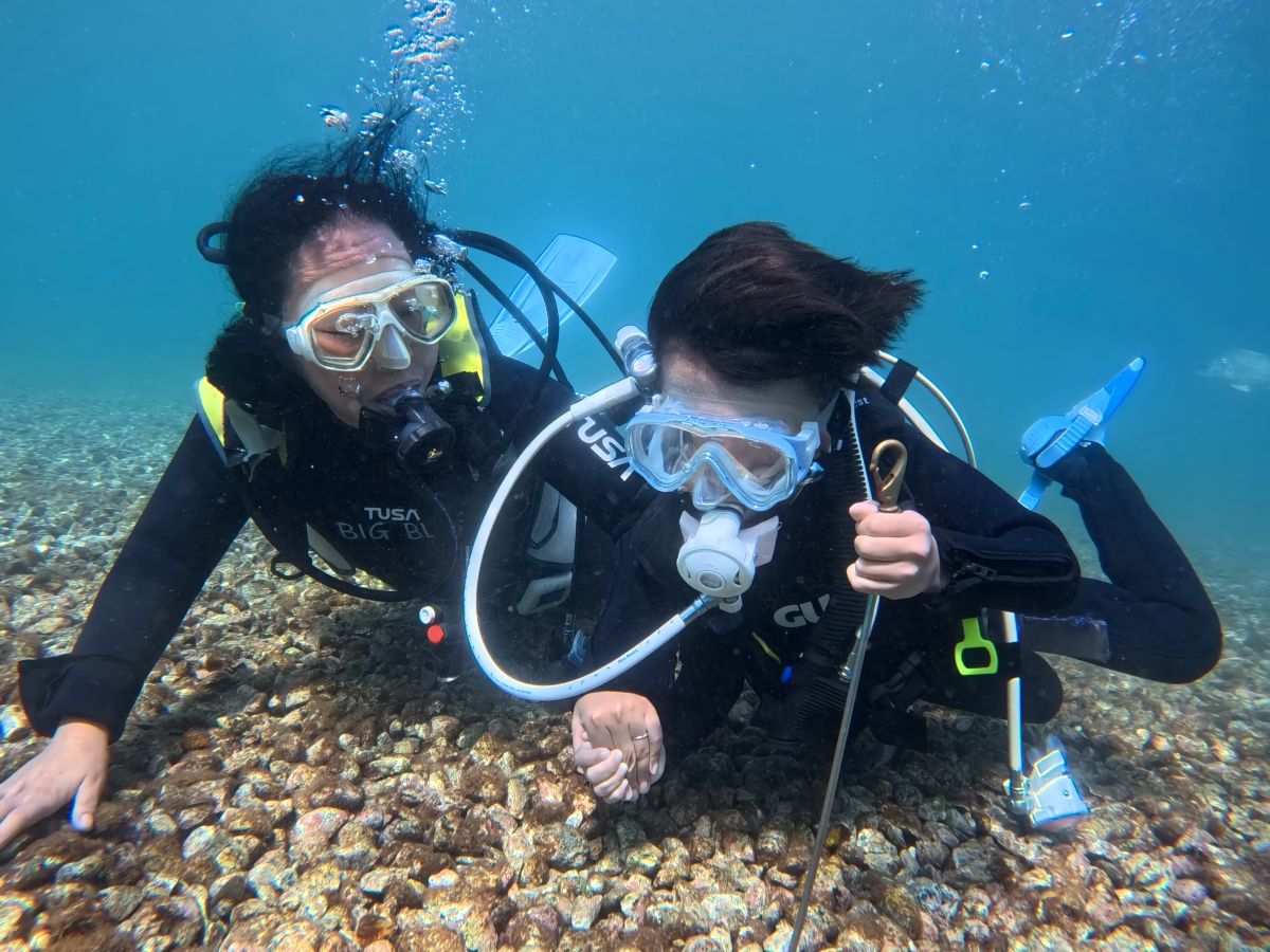 ジュニアダイビングコース 海中トレーニング